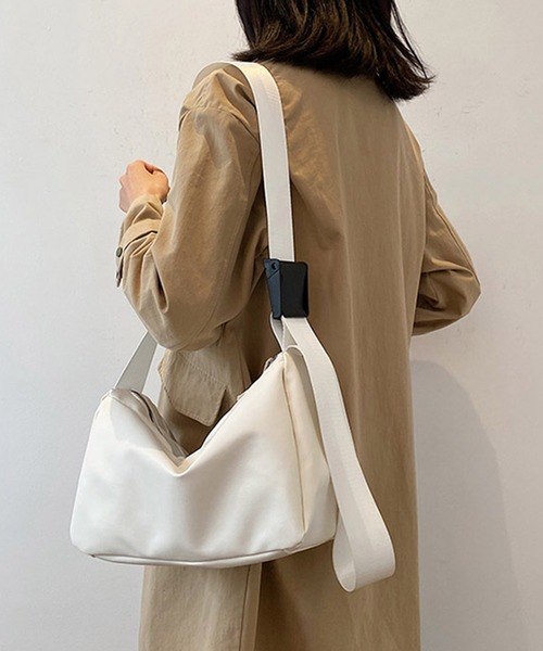 レザー ダッフルバッグ ショルダー ブロックメッシュ 1476 レザー調ショルダーバッグ（ショルダーバッグ）｜STYLEBLOCK