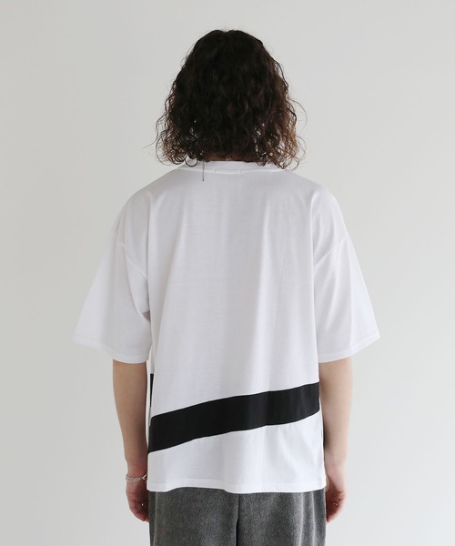 ASTRONOMY（アストロノミー）の「Buyer's Select/切替五分袖ビッグシルエットTシャツ（Tシャツ/カットソー・メンズ・ブラック/ホワイト・M/L）」の3枚目の写真