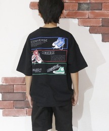 CONVERSE（コンバース）の「CONVERSE/コンバース　キッズ　USAコットンスニーカーイラストバックプリントＴ（Tシャツ/カットソー）」