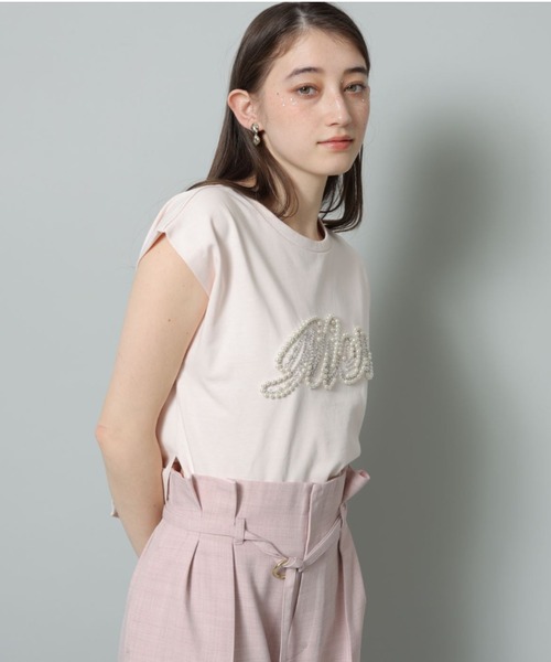 新品♡リランドチュールビジューカットソー Rirandture（リランドチュール）の「パールビジューロゴカットソー（T