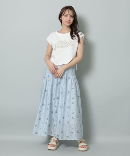新品♡リランドチュールビジューカットソー Rirandture（リランドチュール）の「パールビジューロゴカットソー（T