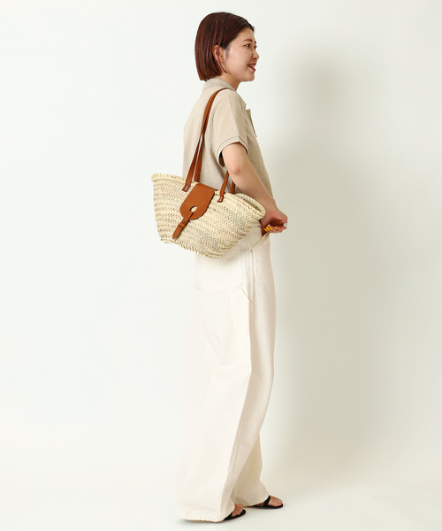 バッグ KECH LeS ESSENTIELS RAFFIA LEATHER FLAP KECH LeS ESSENTIELS（ケッシュルエッセンシャル）の「KECH LeS