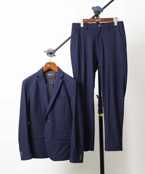 MK MICHEL KLEIN HOMME (エムケーミッシェルクランオム)の「トリコメッシュスラックス セットアップ(スラックス・メンズ・ネイビー/ブラック・48/46)」の7枚目の写真