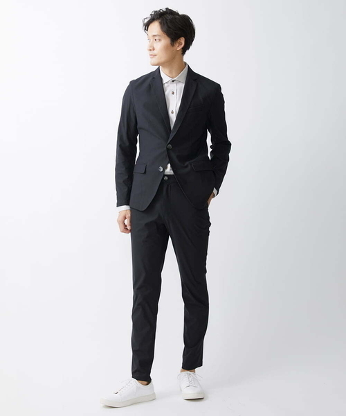 MK MICHEL KLEIN HOMME (エムケーミッシェルクランオム)の「トリコメッシュスラックス セットアップ(スラックス・メンズ・ネイビー/ブラック・48/46)」の9枚目の写真