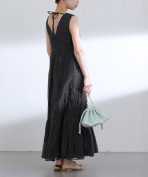 【MARILYN MOON/マリリンムーン】sheer starched cotton dress