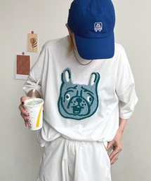 アニマル柄刺繍BIGTシャツ
