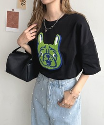 アニマル柄刺繍BIGTシャツ