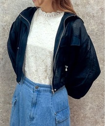 axes femme | ポケット付シアーパーカー(ブルゾン)