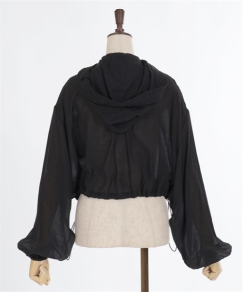 axes femme(アクシーズファム)の「ポケット付シアーパーカー(ブルゾン・レディース・キナリ/ブラック/グレイッシュベージュ/ブルー・FREE)」の17枚目の写真