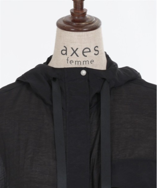 axes femme ミリタリーフーディーブルゾン 生成り　M タグ付き未使用品 ミリタリーフーディーブルゾン | outlet | axes femme online shop