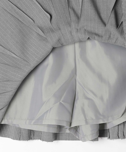 Heather（ヘザー）の「ストライププリーツミニスカート　119546（スカート・レディース・グレー/チャコールグレー/ネイビー・S/M）」の4枚目の写真