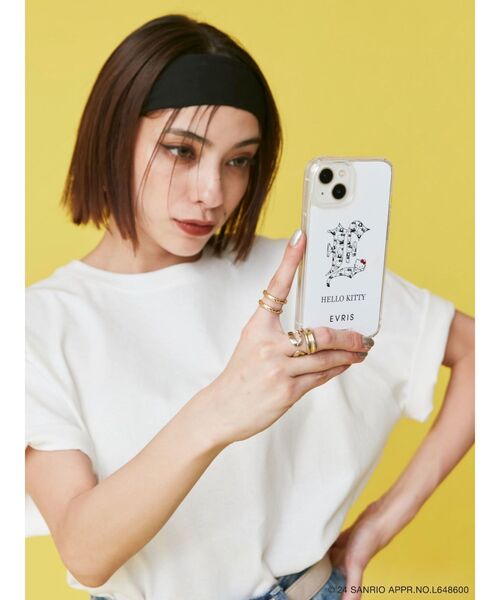 EVRIS(エヴリス)の「【ハローキティコラボ】iPhoneケース14(スマホケース/カバー・レディース・ホワイト・FREE)」の6枚目の写真