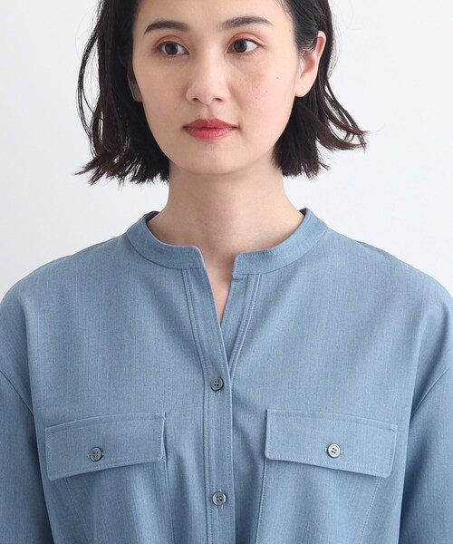 新品タグ付　INDIVI インディヴィツイード　ワンピース　サイズ44 INDIVI - INDIVI インディヴィ 総柄 ワンピース size40/紫