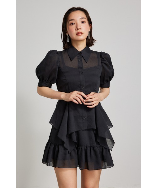 rienda ハンカチーフヘムシャツ マーメイドラインスコショートパンツ rienda（リエンダ）の「マーメイドラインスコショートパンツ