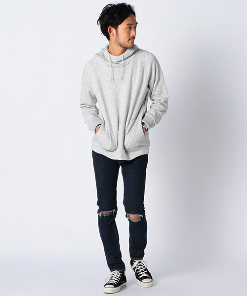 BEAMS（ビームス）の「BEAMS / バック ファー プルオーバー パーカー（パーカー・メンズ・グレー/ブラック・SMALL/MEDIUM/LARGE）」の4枚目の写真