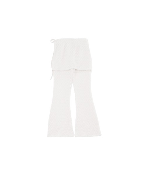 Uenui（ウニュイ）の「レース ラップスカート アンド パンツ レイヤード 巻きスカート フレアパンツ（その他パンツ・レディース・ホワイト/ブラック・FREE）」の12枚目の写真