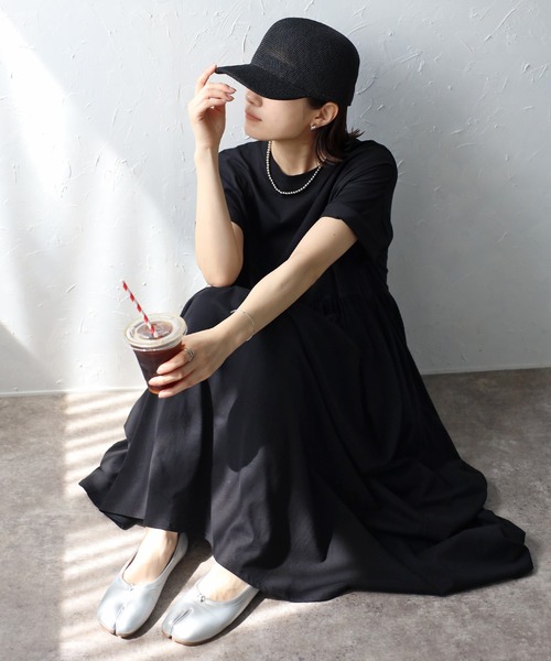 Bonjour Sagan（ボンジュールサガン）の「麦わらキャップ（キャップ・レディース・ブラック/キャメル/ライトベージュ・FREE）」の22枚目の写真