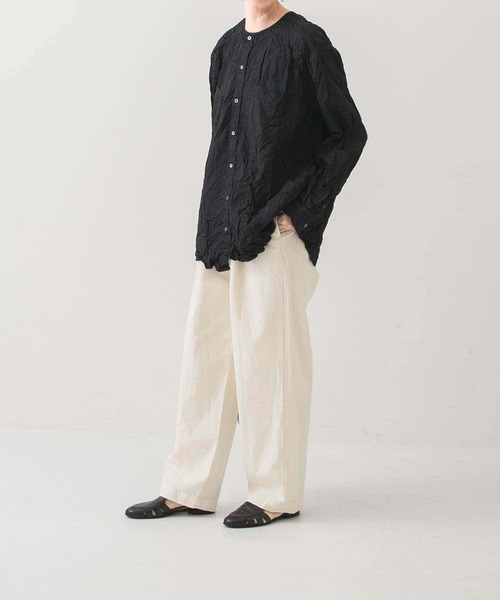 かぐれ（カグレ）の「コットンデニムイージーパンツ（デニムパンツ・レディース・ナチュラル/インディゴブルー・FREE）」の10枚目の写真