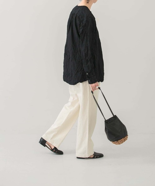 かぐれ（カグレ）の「コットンデニムイージーパンツ（デニムパンツ・レディース・ナチュラル/インディゴブルー・FREE）」の11枚目の写真