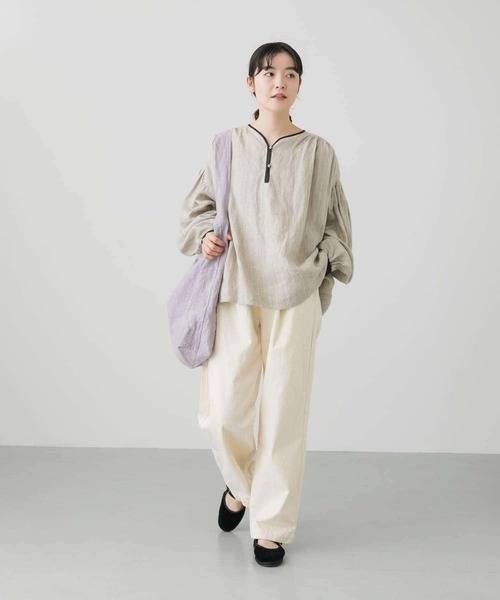 かぐれ（カグレ）の「コットンデニムイージーパンツ（デニムパンツ・レディース・ナチュラル/インディゴブルー・FREE）」の16枚目の写真