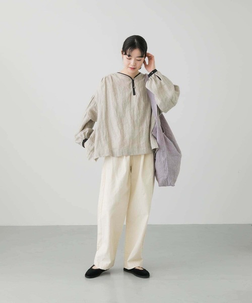 かぐれ（カグレ）の「コットンデニムイージーパンツ（デニムパンツ・レディース・ナチュラル/インディゴブルー・FREE）」の17枚目の写真