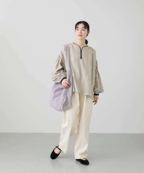 かぐれ（カグレ）の「コットンデニムイージーパンツ（デニムパンツ・レディース・ナチュラル/インディゴブルー・FREE）」の18枚目の写真