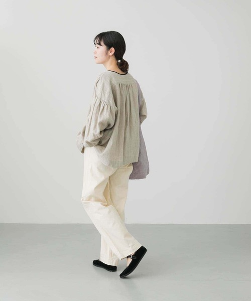 かぐれ（カグレ）の「コットンデニムイージーパンツ（デニムパンツ・レディース・ナチュラル/インディゴブルー・FREE）」の19枚目の写真