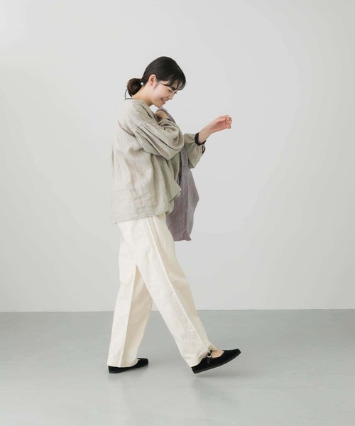 かぐれ（カグレ）の「コットンデニムイージーパンツ（デニムパンツ・レディース・ナチュラル/インディゴブルー・FREE）」の20枚目の写真