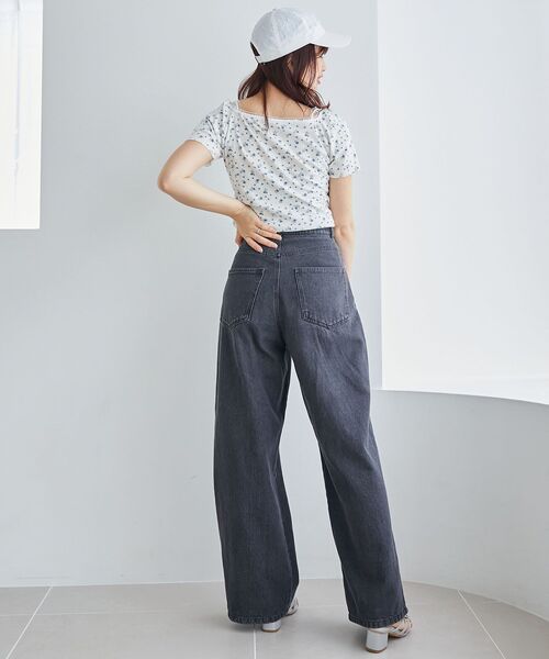 MAJESTIC LEGON（マジェスティックレゴン）の「フロントギャザーフリルTシャツ（Tシャツ/カットソー・レディース・ピンク系その他2/グレー/ブルー系その他2・MEDIUM）」の6枚目の写真