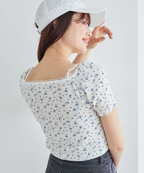 MAJESTIC LEGON（マジェスティックレゴン）の「フロントギャザーフリルTシャツ（Tシャツ/カットソー・レディース・ピンク系その他2/グレー/ブルー系その他2・MEDIUM）」の10枚目の写真