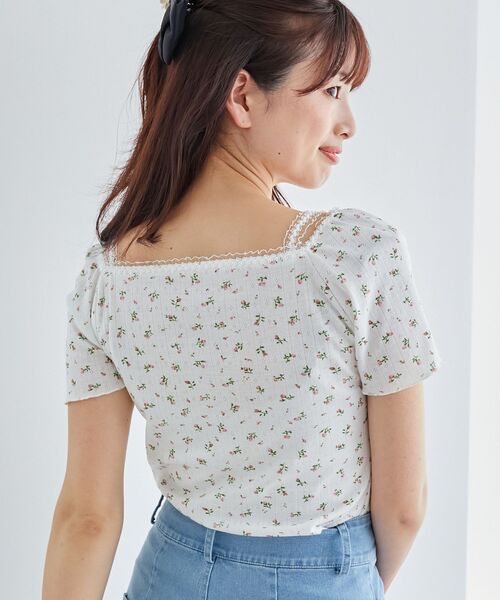 MAJESTIC LEGON（マジェスティックレゴン）の「フロントギャザーフリルTシャツ（Tシャツ/カットソー・レディース・ピンク系その他2/グレー/ブルー系その他2・MEDIUM）」の17枚目の写真