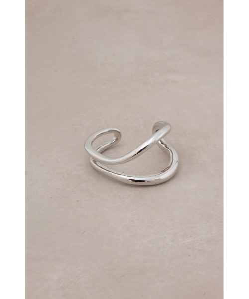 AZUL by moussy（アズールバイマウジー）の「ニュアンスカーブダブルリングバングル（ブレスレット・レディース・ゴールド系その他/シルバー・FREE）」の5枚目の写真