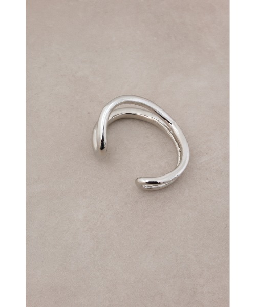 AZUL by moussy（アズールバイマウジー）の「ニュアンスカーブダブルリングバングル（ブレスレット・レディース・ゴールド系その他/シルバー・FREE）」の6枚目の写真