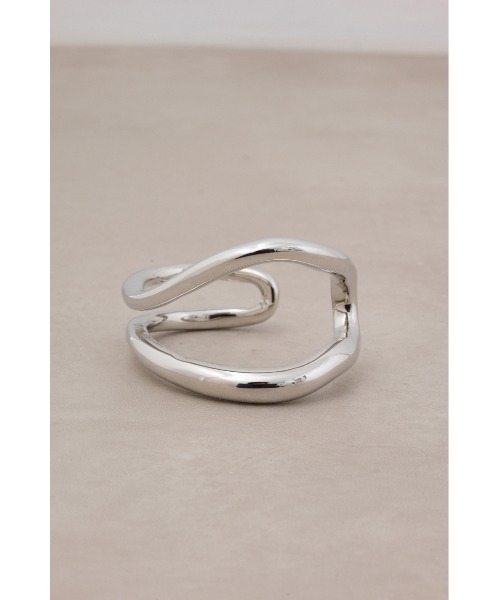 AZUL by moussy（アズールバイマウジー）の「ニュアンスカーブダブルリングバングル（ブレスレット・レディース・ゴールド系その他/シルバー・FREE）」の7枚目の写真