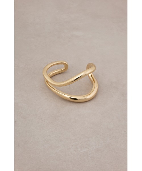 AZUL by moussy（アズールバイマウジー）の「ニュアンスカーブダブルリングバングル（ブレスレット・レディース・ゴールド系その他/シルバー・FREE）」の10枚目の写真