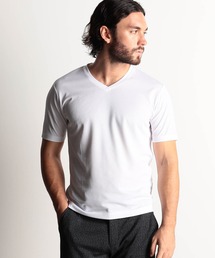 ブロックストレッチＶネック半袖プルオーバー