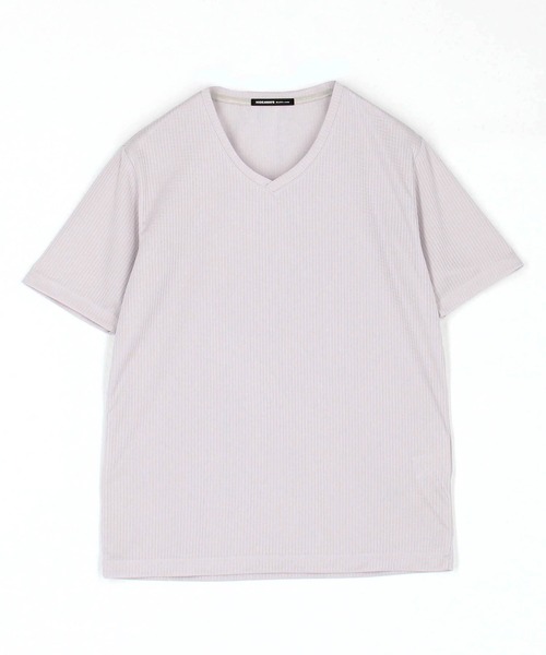 HIDEAWAYS NICOLE（ハイダウェイニコル）の「ブロックストレッチＶネック半袖プルオーバー（Tシャツ/カットソー・メンズ・オフホワイト/ブラック/シルバーグレー/ロイヤルブルー・MEDIUM/LARGE/X-LARGE）」の19枚目の写真