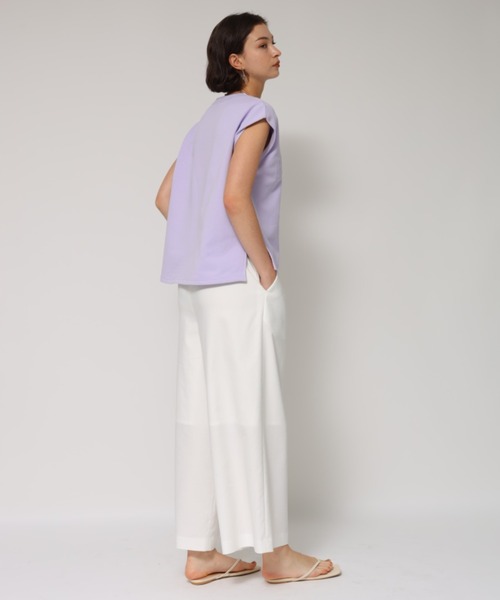 CADUNE(カデュネ)の「麻混ツィルワイドパンツ(その他パンツ・レディース・ベージュ/ホワイト/ブラック・34/36/38)」の12枚目の写真