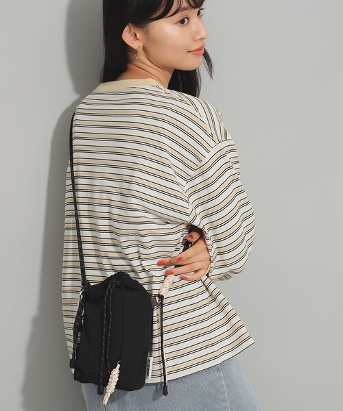 Ray BEAMS(レイビームス)の「CTRL FREAK / ナイロン ハンディ ショルダー(ショルダーバッグ・レディース・ブラック/グリーン系その他5/グレー・ONE SIZE)」の7枚目の写真