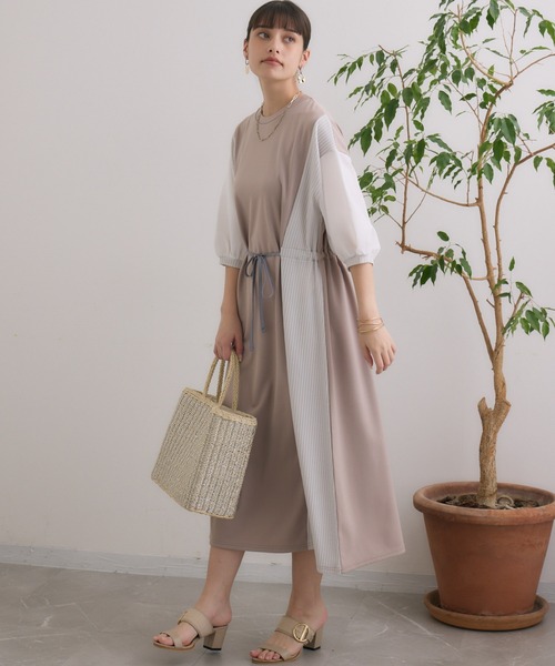 Paradise Picnic(パラダイスピクニック)の「アレンジリボンウエストワンピース(ワンピース・レディース・ブラック/ブルー/ベージュ・FREE)」の2枚目の写真