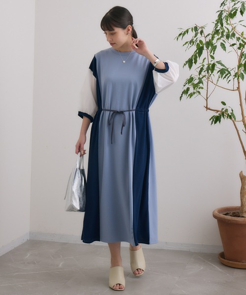 Paradise Picnic(パラダイスピクニック)の「アレンジリボンウエストワンピース(ワンピース・レディース・ブラック/ブルー/ベージュ・FREE)」の15枚目の写真