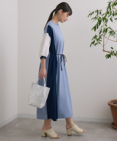 Paradise Picnic(パラダイスピクニック)の「アレンジリボンウエストワンピース(ワンピース・レディース・ブラック/ブルー/ベージュ・FREE)」の16枚目の写真