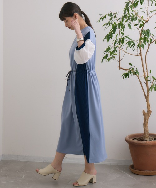 Paradise Picnic(パラダイスピクニック)の「アレンジリボンウエストワンピース(ワンピース・レディース・ブラック/ブルー/ベージュ・FREE)」の17枚目の写真