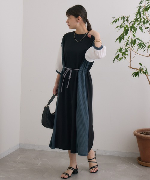 Paradise Picnic(パラダイスピクニック)の「アレンジリボンウエストワンピース(ワンピース・レディース・ブラック/ブルー/ベージュ・FREE)」の10枚目の写真