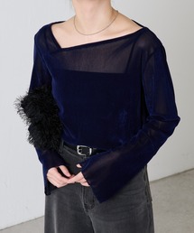 COLLAGE GALLARDAGALANTE | ベロアカットソー/WEB限定カラー展開(Tシャツ/カットソー)