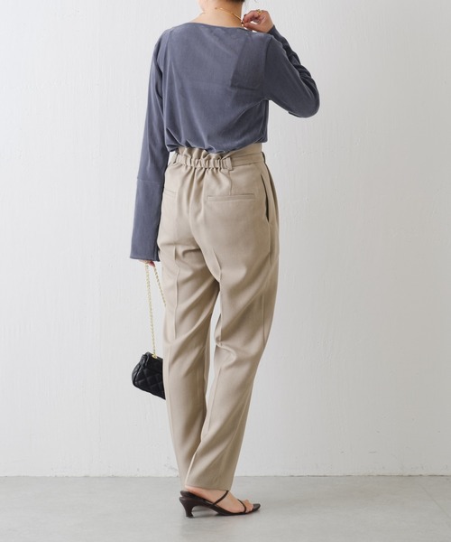 COLLAGE GALLARDAGALANTE(コラージュガリャルダガランテ)の「ベロアカットソー(Tシャツ/カットソー・レディース・ネイビー/ホワイト/レッド/ブルー・FREE)」の12枚目の写真