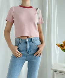 aimoha | カラフルバインダーネックTシャツ(Tシャツ/カットソー)