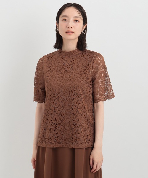 Andemiu（アンデミュウ）の「【WEB/一部店舗限定】レースブラウス×サテンワンピース121379（ドレス・レディース・カーキ/ダークブラウン/ブラック・FREE）」の8枚目の写真