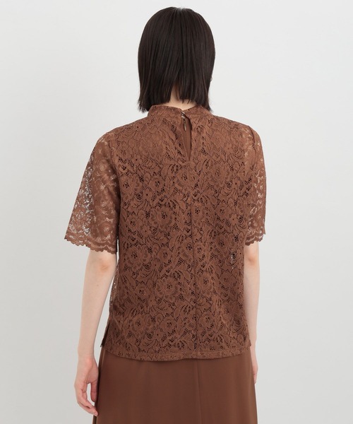 Andemiu（アンデミュウ）の「【WEB/一部店舗限定】レースブラウス×サテンワンピース121379（ドレス・レディース・カーキ/ダークブラウン/ブラック・FREE）」の10枚目の写真
