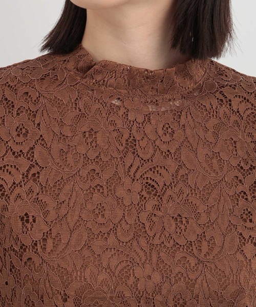 Andemiu（アンデミュウ）の「【WEB/一部店舗限定】レースブラウス×サテンワンピース121379（ドレス・レディース・カーキ/ダークブラウン/ブラック・FREE）」の11枚目の写真
